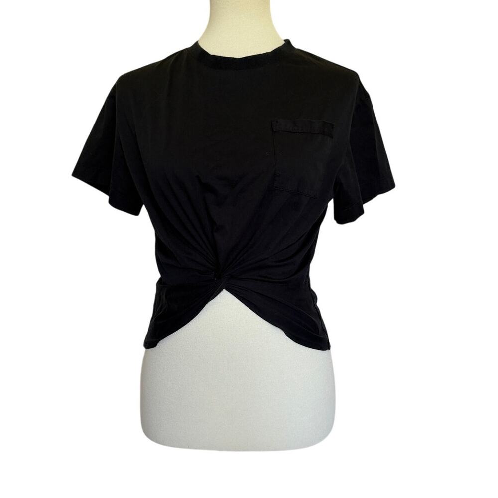 CINQ A SEPT Shiloh Twist Front Tee - Black - Medium